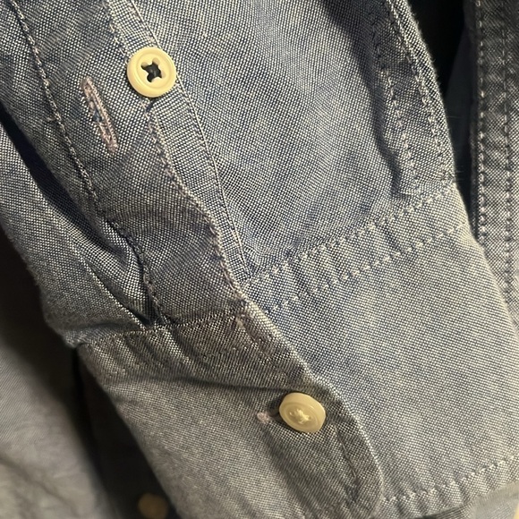 🔘J.Crew Flex Washed Button Up Lightweight Denim Slim And Untucked Vintage - Picture 5 of 12